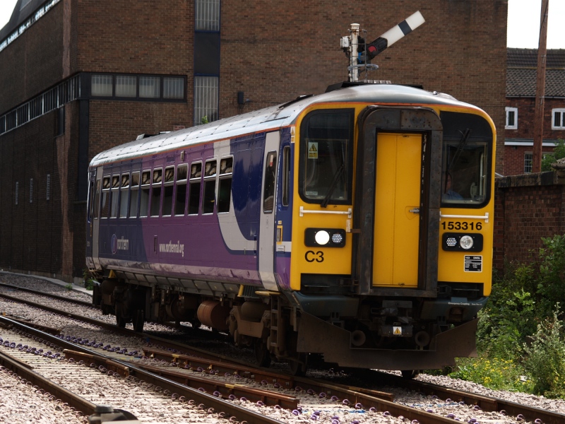 Railcar 153316 leaves