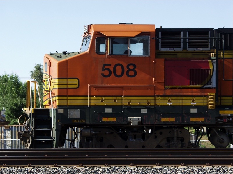 close up of the cab of No.508
